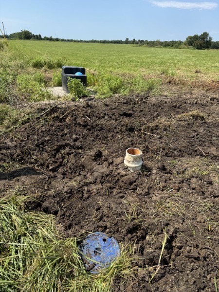 Septic system cleanout riser installed for a Vernon County, MO property