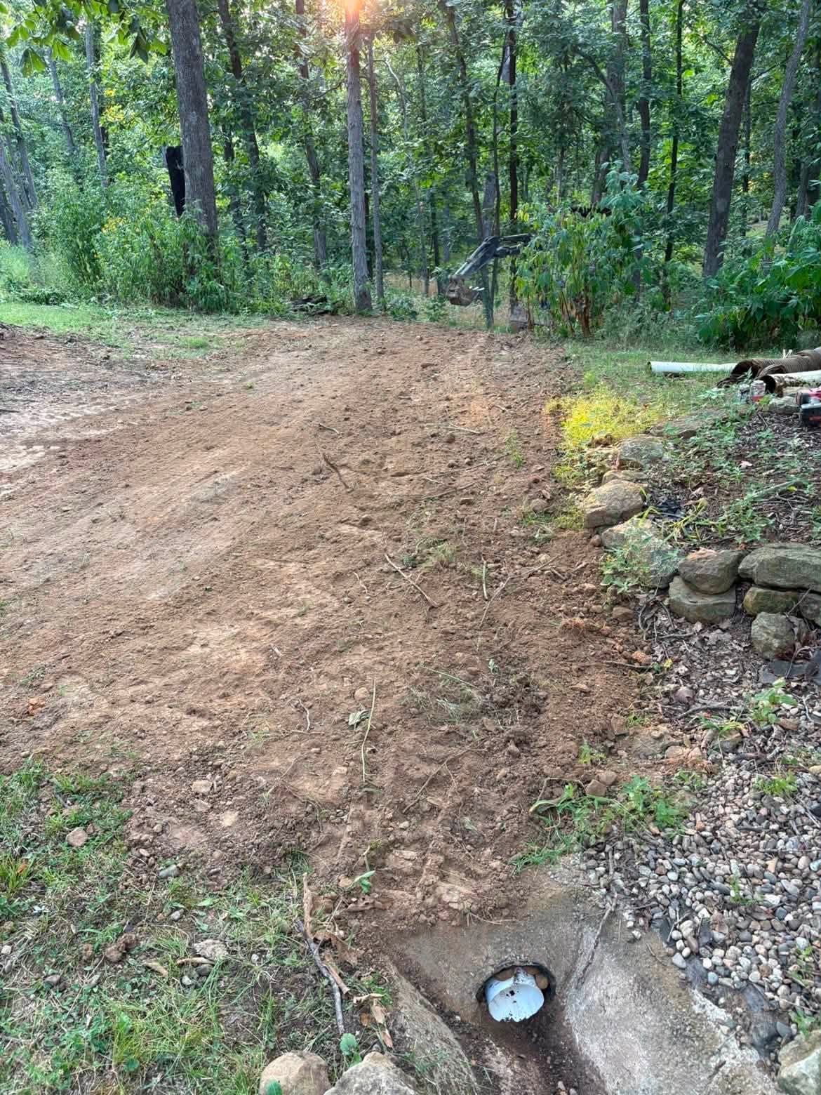 Septic drainage excavation and culvert work in Richards, Missouri