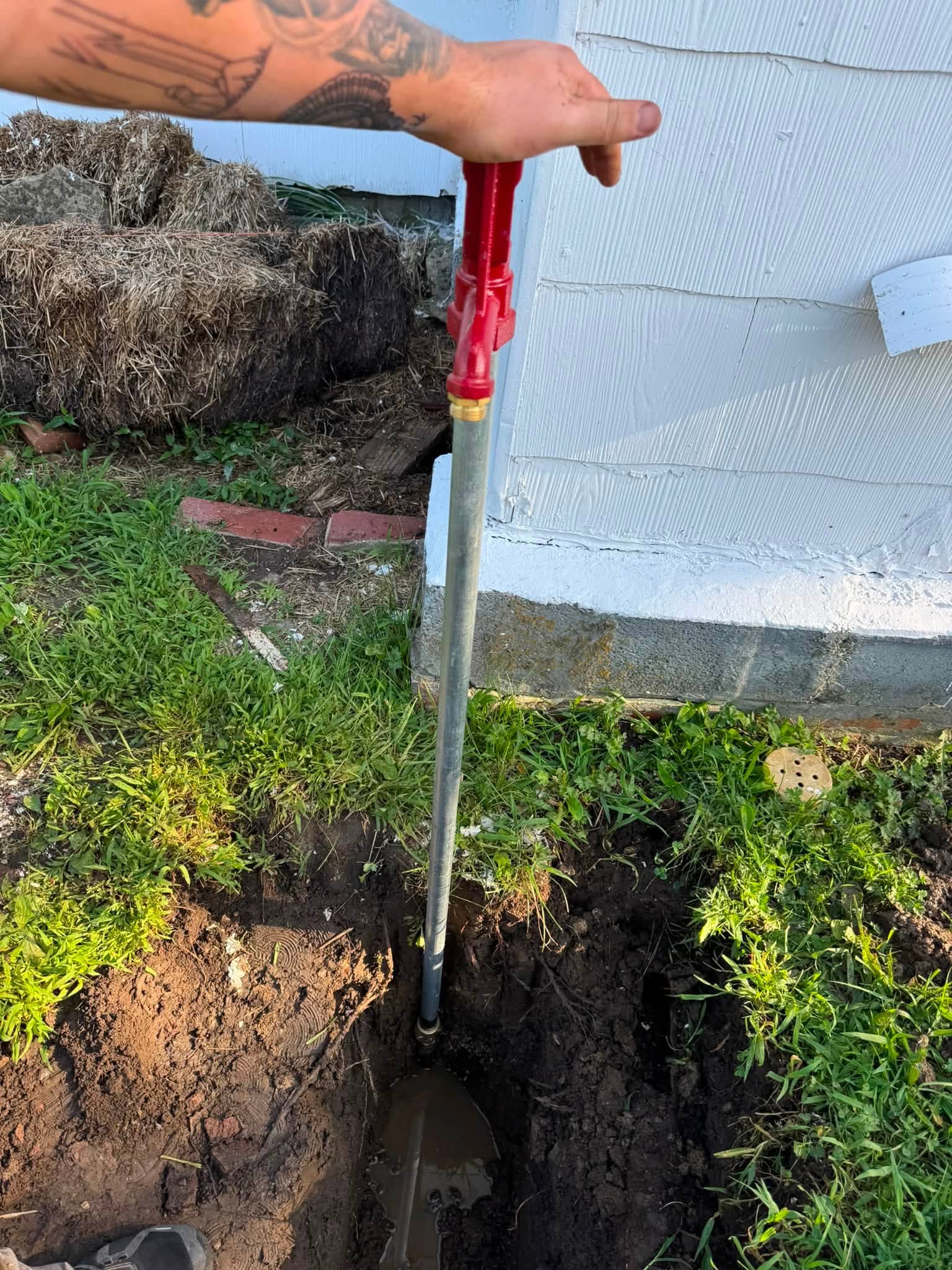 Yard hydrant and water line repair for a rural home near Richards, MO